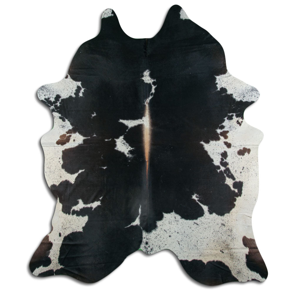 Must/valge lehmanahk XXXL