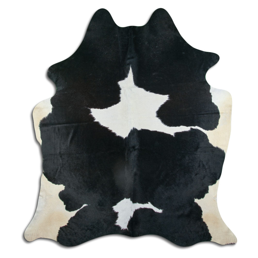 Must/valge lehmanahk XXL